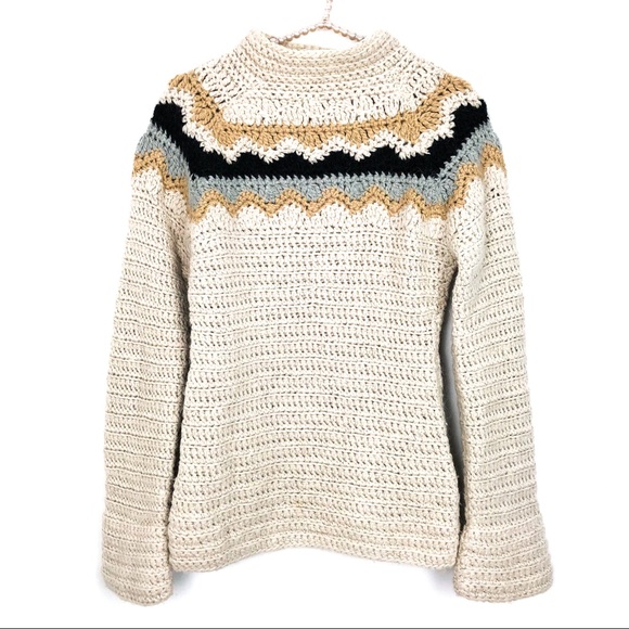 J. Crew Sweaters - J. CREW Alpaca Hand Knit Chunky Pullover Sweater